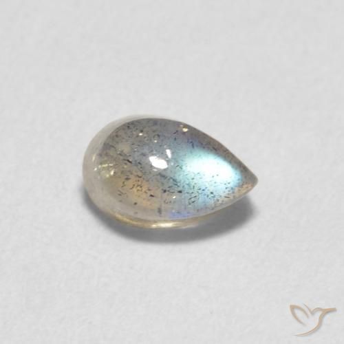 0.78克拉天然拉长石，梨形，半透明