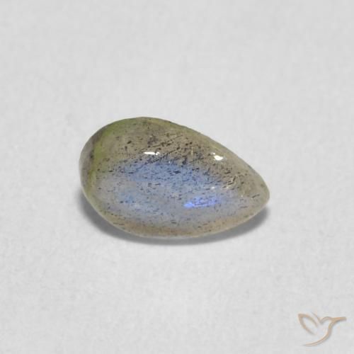 0.61克拉天然拉长石，梨形，半透明