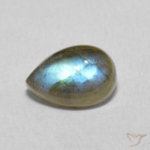 1.78ct 天然 彩色 拉长石, 梨形, 半透明