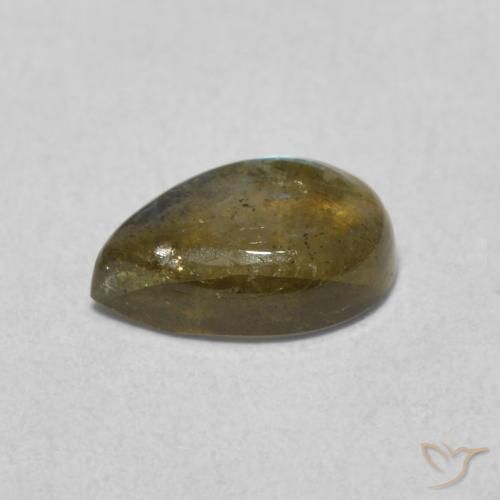 1.43克拉天然拉长石，梨形，半透明