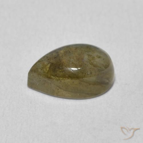 1.61克拉天然拉长石，梨形，半透明