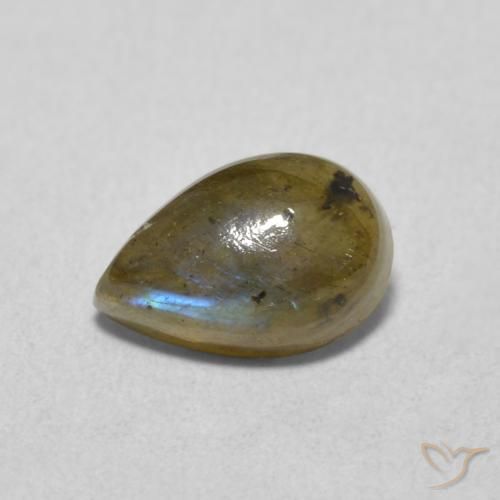 1.59克拉天然拉长石，梨形，半透明