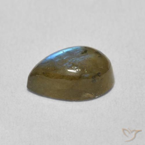 1.59克拉天然拉长石，梨形，半透明