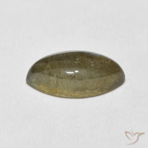 5.11克拉天然拉长石，榄尖形，半透明
