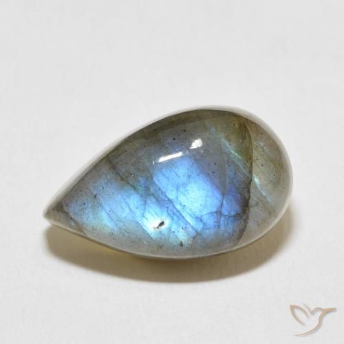 11.18ct 天然 彩色 拉长石, 梨形, 半透明