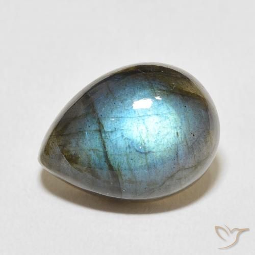 9.66ct 天然 彩色 拉长石, 梨形, 半透明