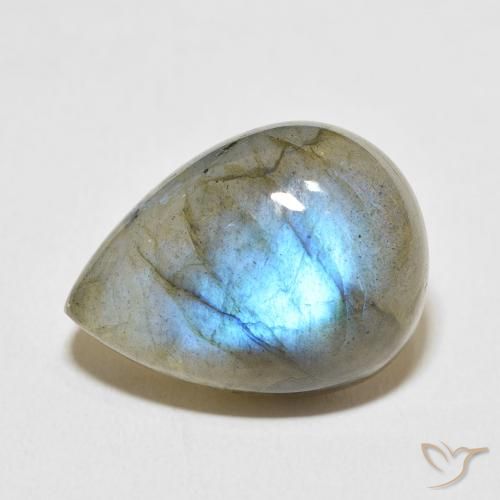 17.73ct 天然 彩色 拉长石, 梨形, 半透明