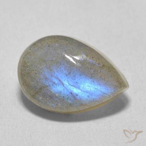 6.84ct 天然 彩色 拉长石, 梨形, 半透明