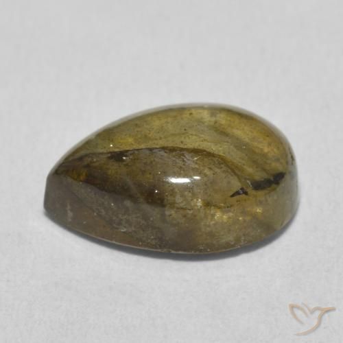 5.98克拉天然拉长石，梨形，半透明