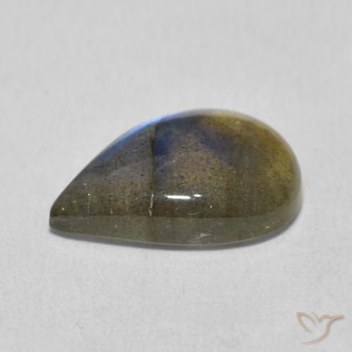 3.98克拉天然拉长石，梨形，半透明