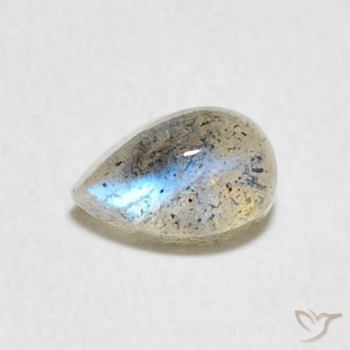 0.55ct 天然 彩色 拉长石, 梨形, 半透明