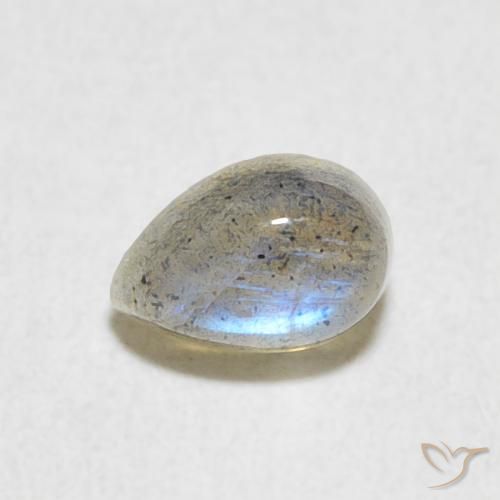 0.56ct 天然 彩色 拉长石, 梨形, 半透明