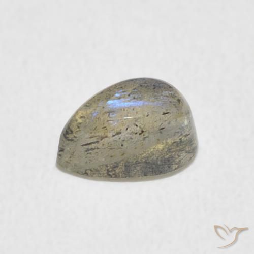 0.56克拉天然拉长石，梨形，半透明