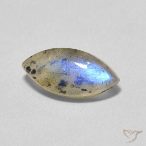 2.31ct 天然 彩色 拉长石, 榄尖形, 半透明