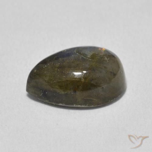 3.75克拉天然拉长石，梨形，半透明