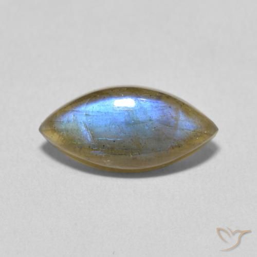 2.76克拉天然拉长石，榄尖形，半透明