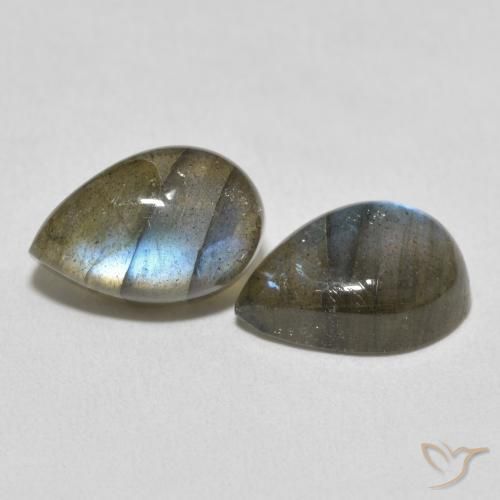 7.45克拉天然拉长石，梨形，半透明