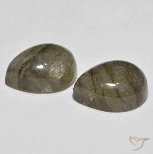 20.99克拉天然拉长石，梨形，半透明