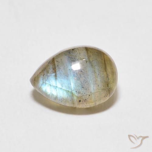 2.44ct 天然 彩色 拉长石, 梨形, 半透明