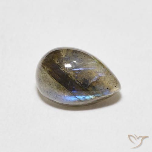 1.69克拉天然拉长石，梨形，半透明