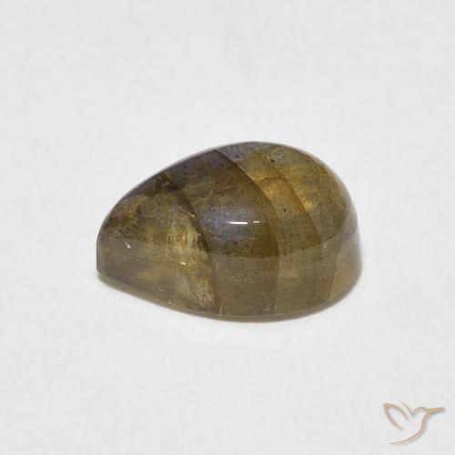 2.43克拉天然拉长石，梨形，半透明
