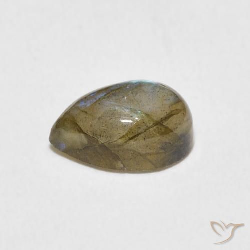 1.63克拉天然拉长石，梨形，半透明