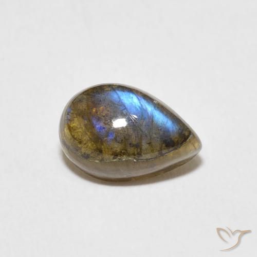 1.66克拉天然拉长石，梨形，半透明
