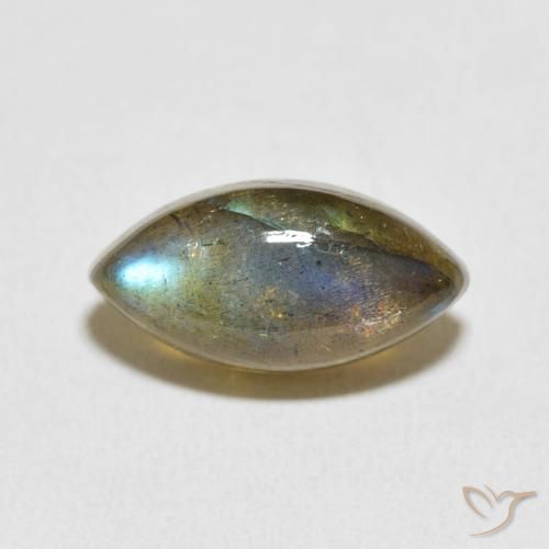 5.66ct 天然 彩色 拉长石, 榄尖形, 半透明