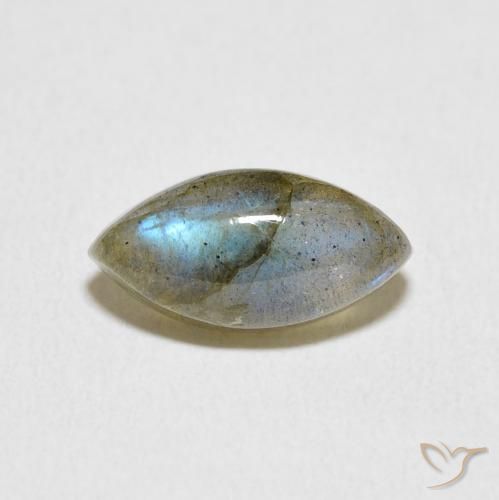 3.95ct 天然 彩色 拉长石, 榄尖形, 半透明