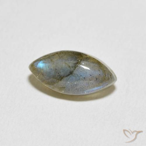 3.95克拉天然拉长石，榄尖形，半透明