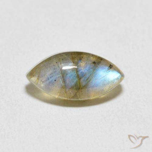 2.62ct 天然 彩色 拉长石, 榄尖形, 半透明