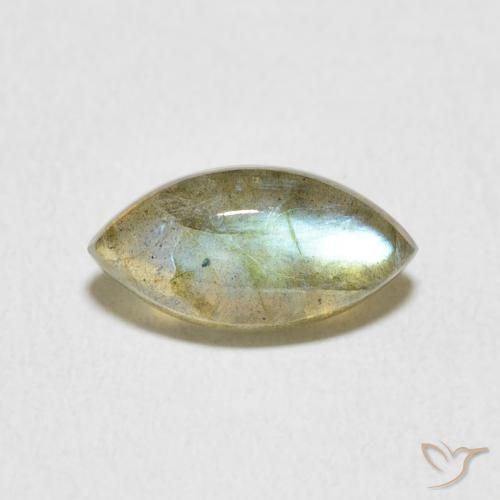 2.54ct 天然 彩色 拉长石, 榄尖形, 半透明