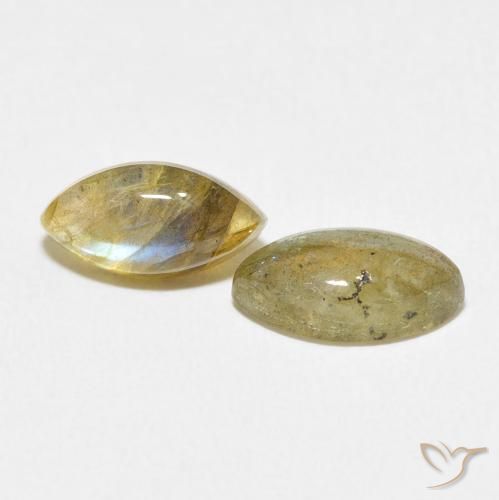 2.85克拉天然拉长石，榄尖形，半透明