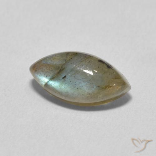 2.71克拉天然拉长石，榄尖形，半透明