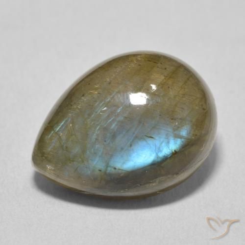 10.63ct 天然 彩色 拉长石, 梨形, 半透明