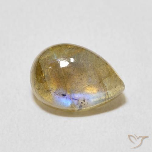 2.55克拉天然拉长石，梨形，半透明