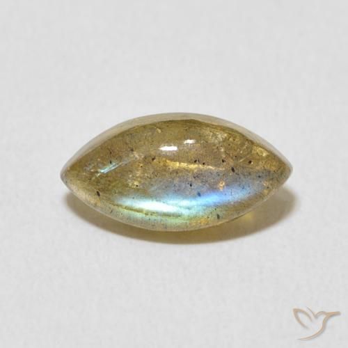 2.23ct 天然 彩色 拉长石, 榄尖形, 半透明