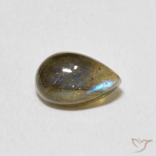 1.12克拉天然拉长石，梨形，半透明