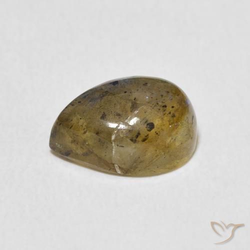 2.51克拉天然拉长石，梨形，半透明