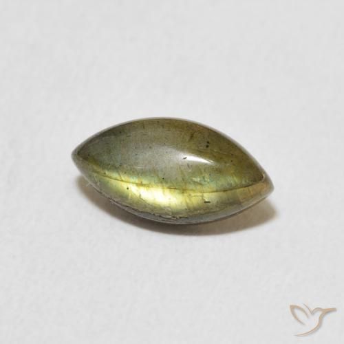 1.41克拉天然拉长石，榄尖形，半透明
