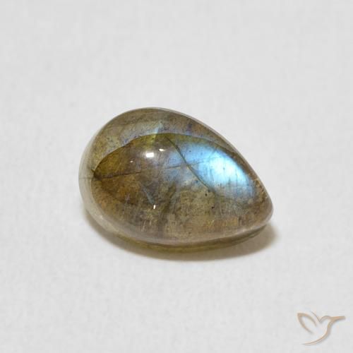 1.87克拉天然拉长石，梨形，半透明