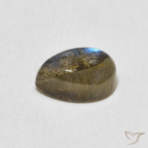 1.87克拉天然拉长石，梨形，半透明