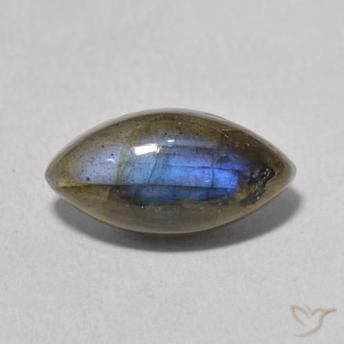 5.25ct 天然 彩色 拉长石, 榄尖形, 半透明