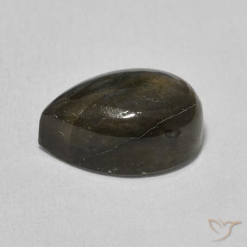 4.13克拉天然拉长石，梨形，半透明