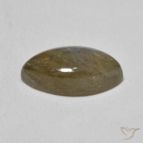 5.13克拉天然拉长石，榄尖形，半透明