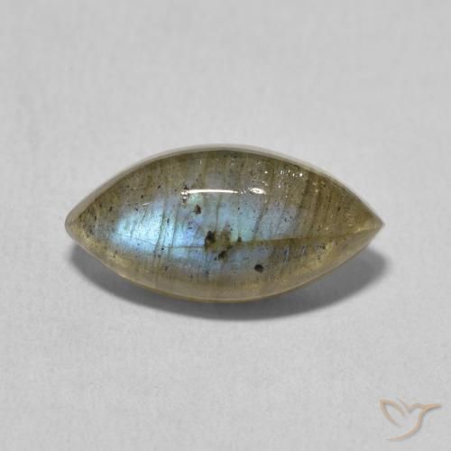 3.61ct 天然 彩色 拉长石, 榄尖形, 半透明