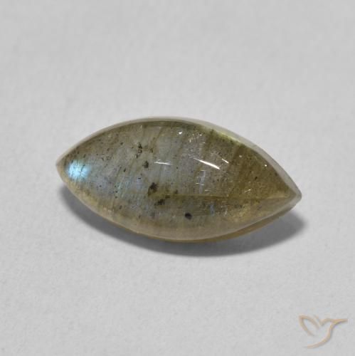 3.61克拉天然拉长石，榄尖形，半透明