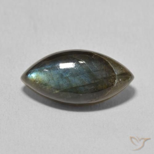 5.02ct 天然 彩色 拉长石, 榄尖形, 半透明