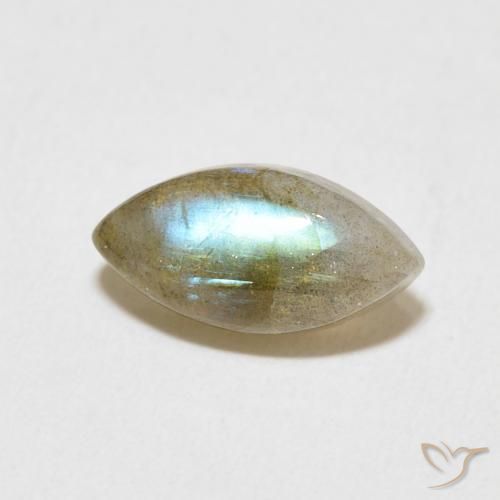 2.37克拉天然拉长石，榄尖形，半透明