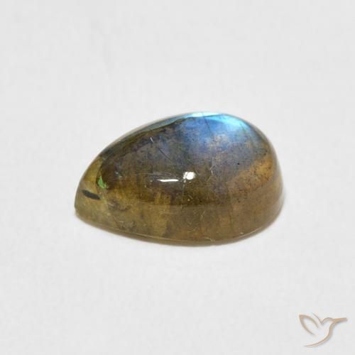 2.17克拉天然拉长石，梨形，半透明